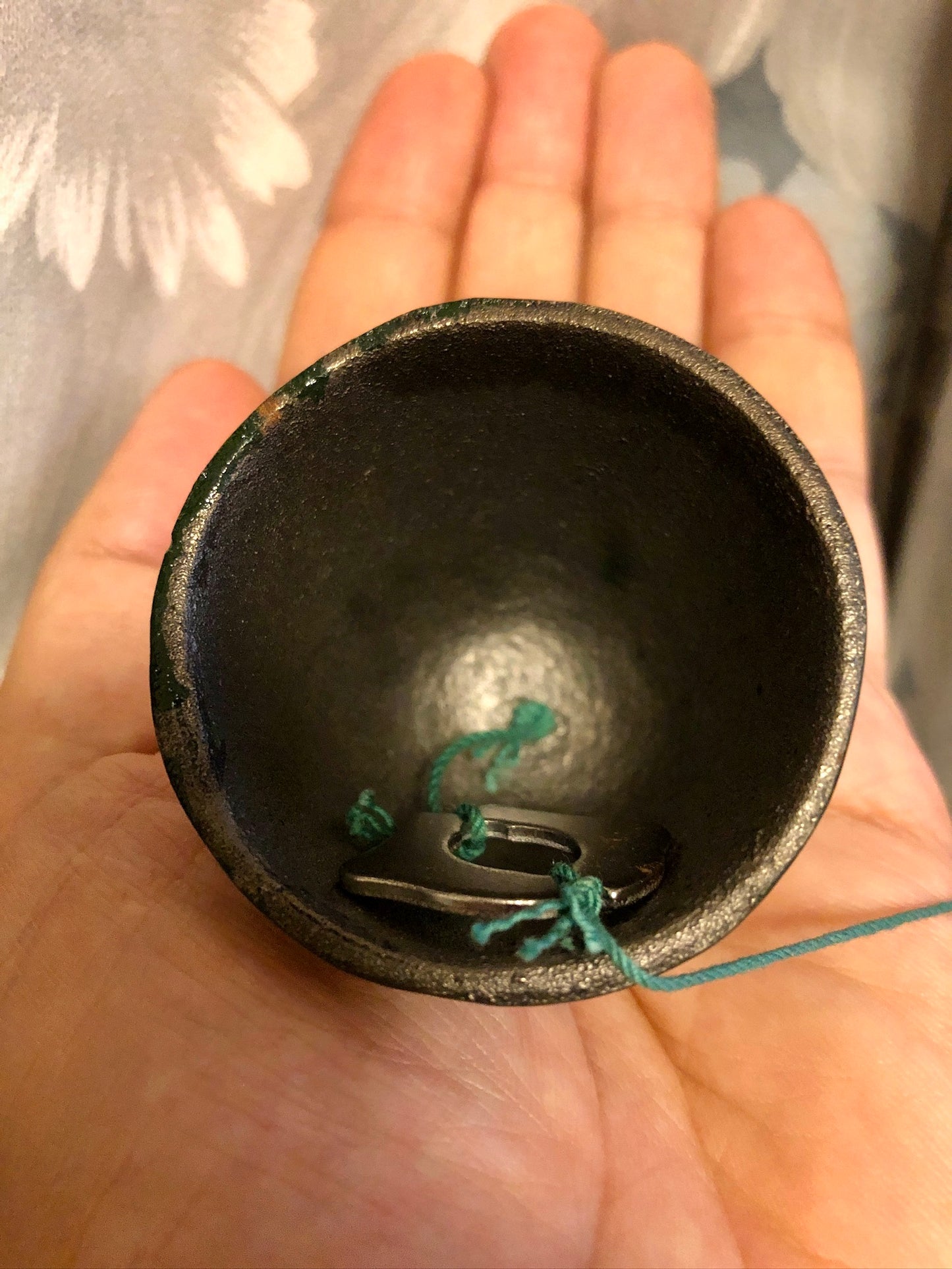 Cast-iron Wind Chime – dark green temple bell