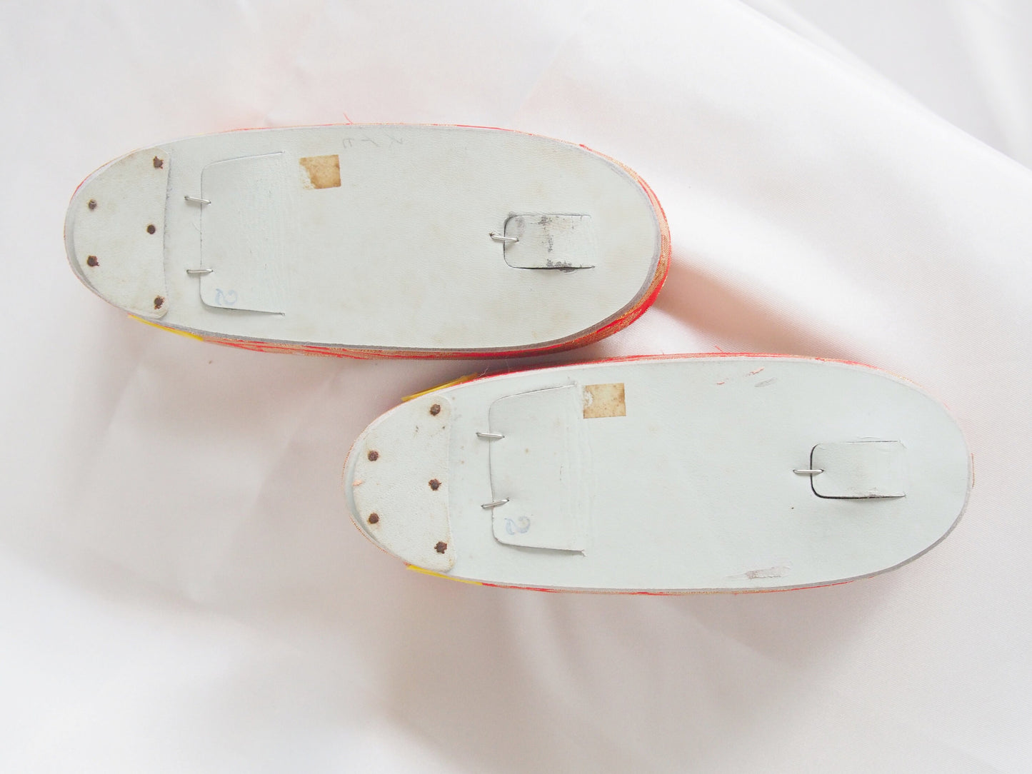 Vintage zori with bells - traditional Japanese shoes for kids