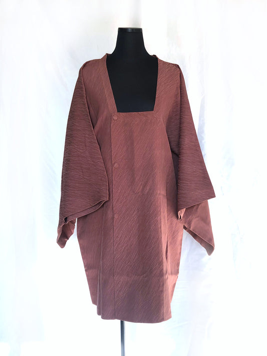 Traditional Japanese kimono coat - casual mauve taupe michiyuki