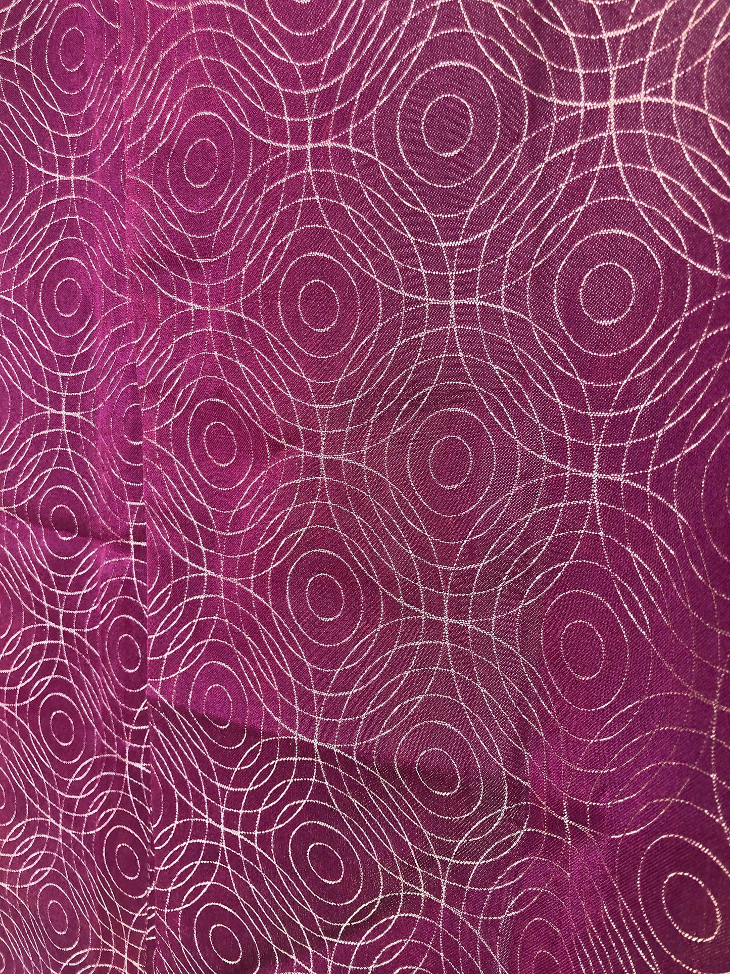 Traditional Japanese kimono long coat michiyuki - vivid purple with water ripples pattern