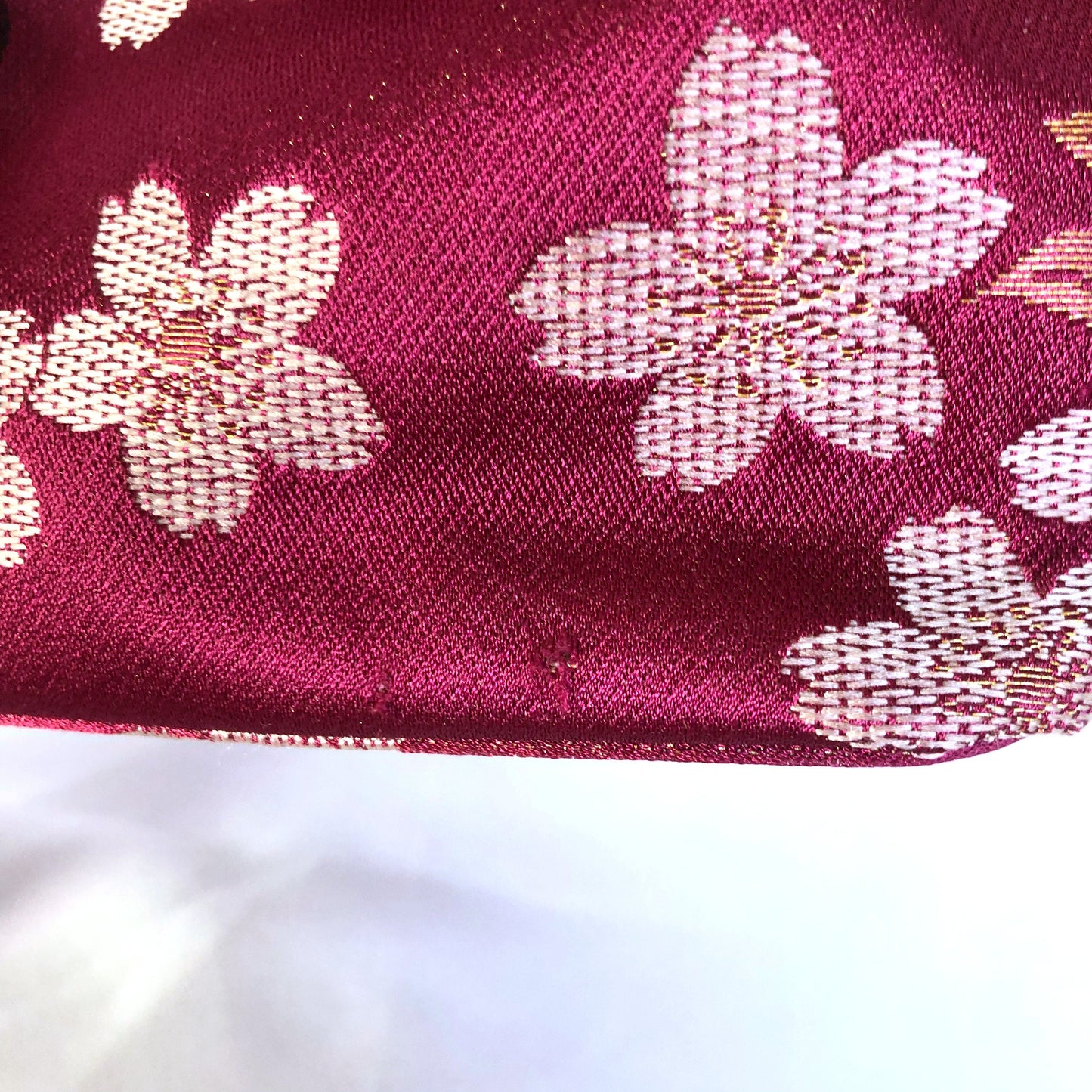 Cute Japanese drawstring bag kinchaku - sakura flowers