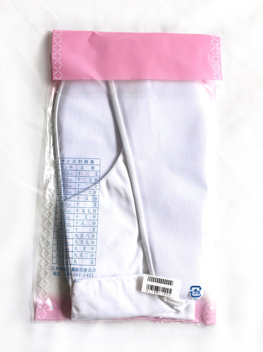 Traditional Japanese socks - white tabi - size 26.5cm (UK8, USA8.5, EU43)
