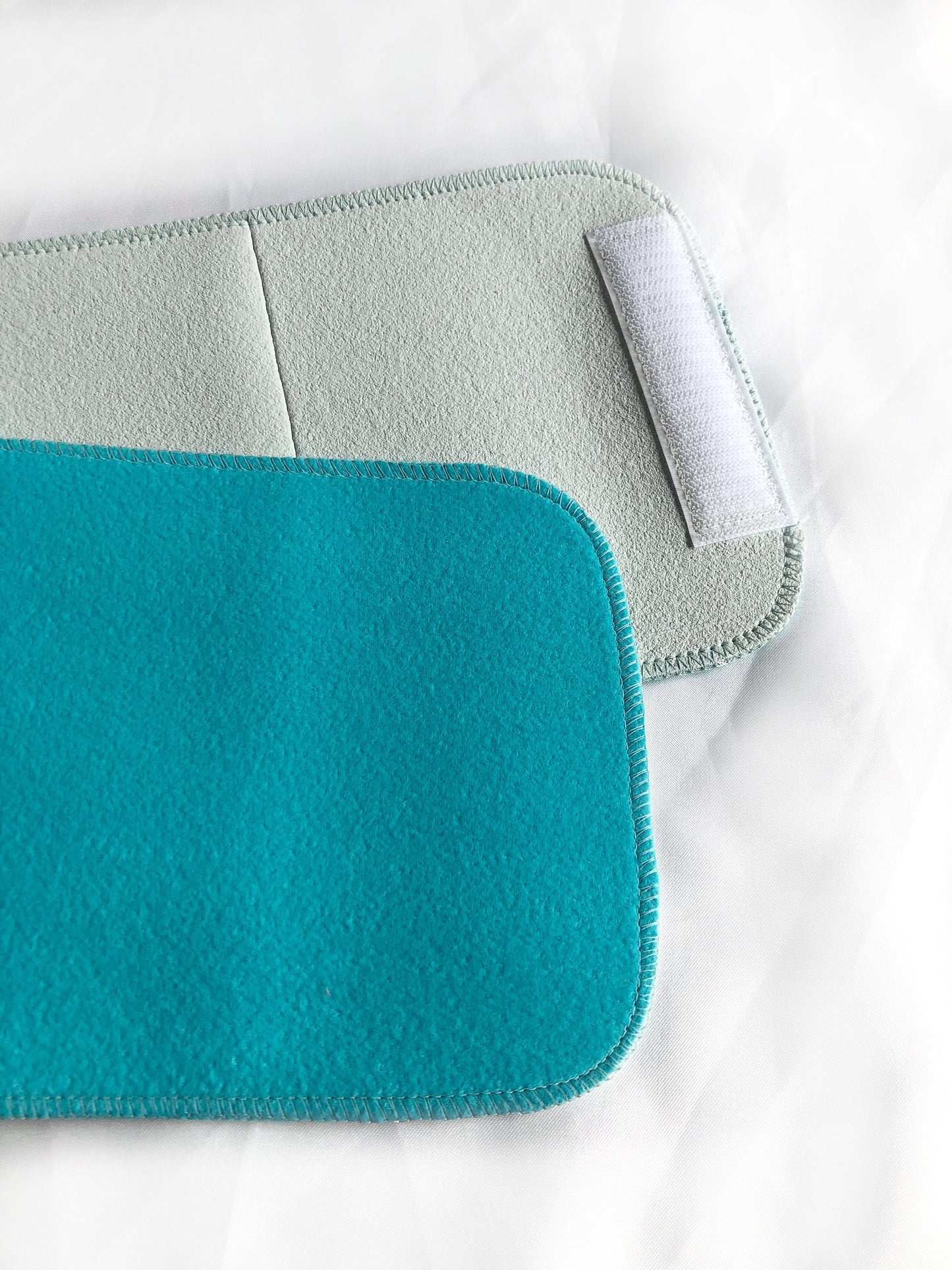 Japanese kimono dressing accessory - maeobi - blue with colorful butterflies