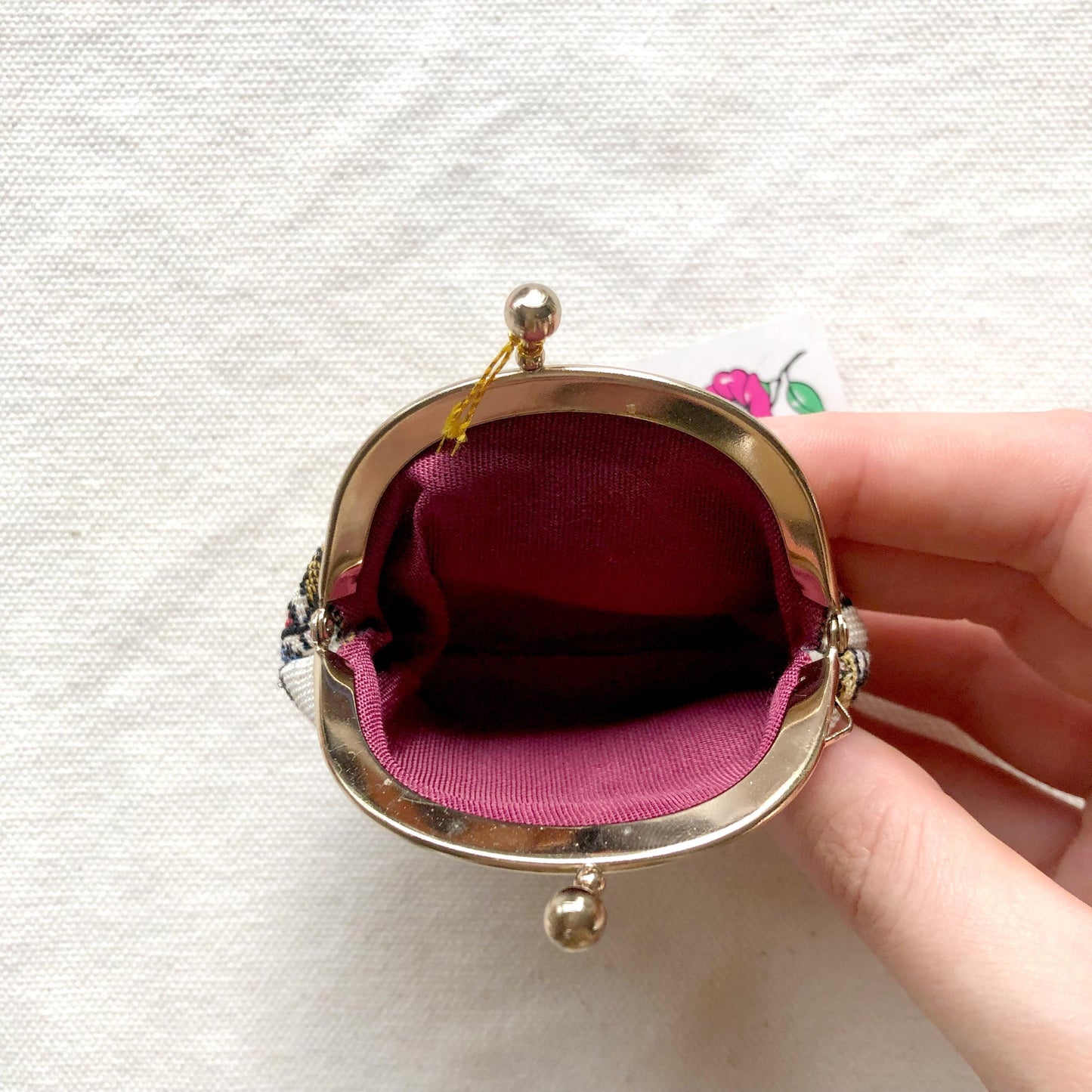 Miniature Japanese coin purse - Sado Okesa dancers