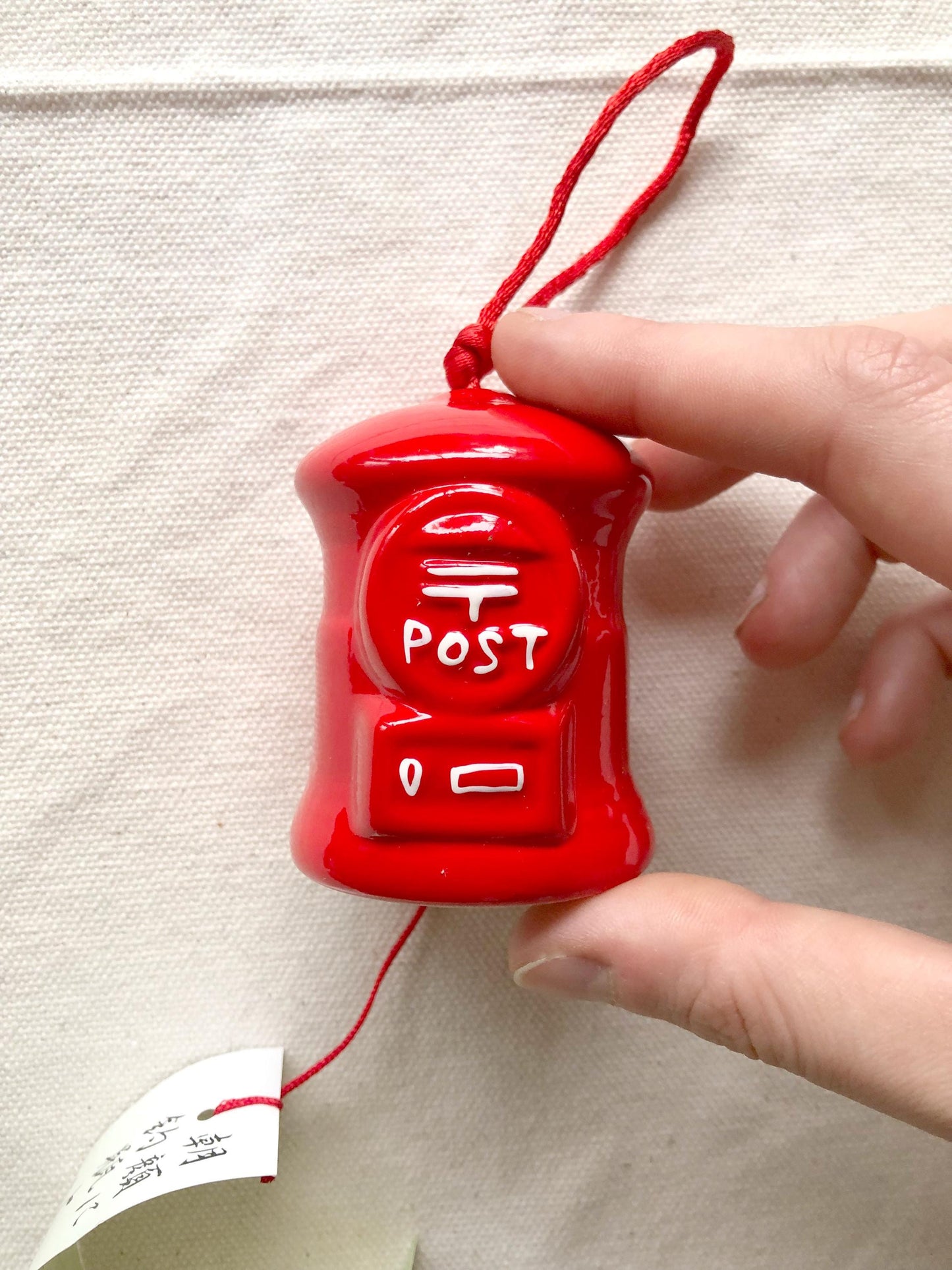 Japanese mailbox - ceramic wind chime (fuurin)