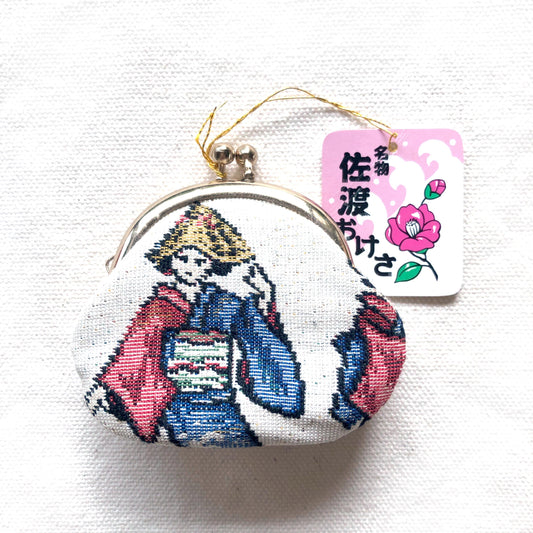 Miniature Japanese coin purse - Sado Okesa dancers