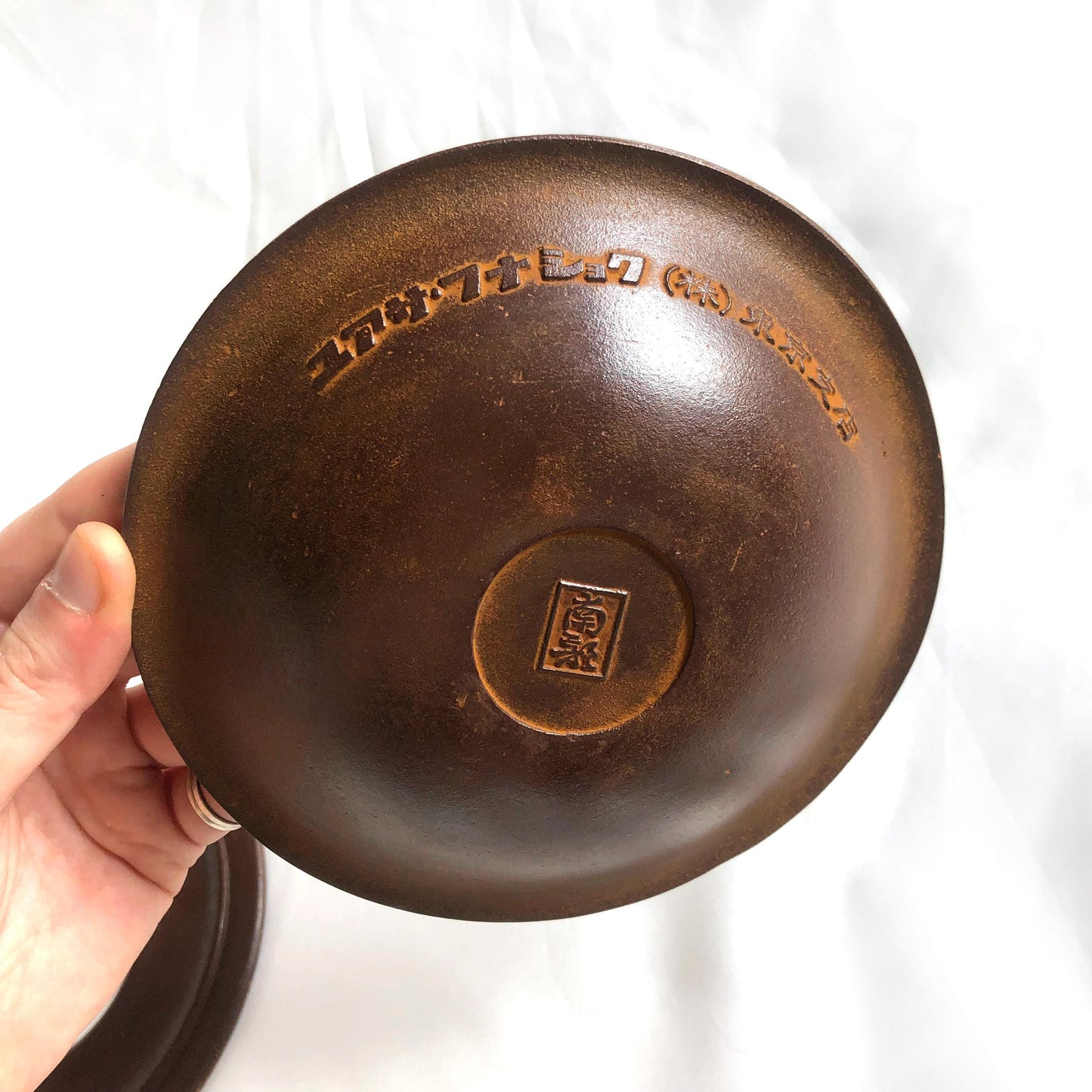 Japanese cast iron ashtray - nanbu tekki - birds and flowers