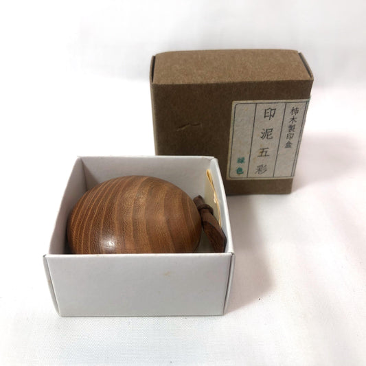 Japanese stamp in a wooden box - green