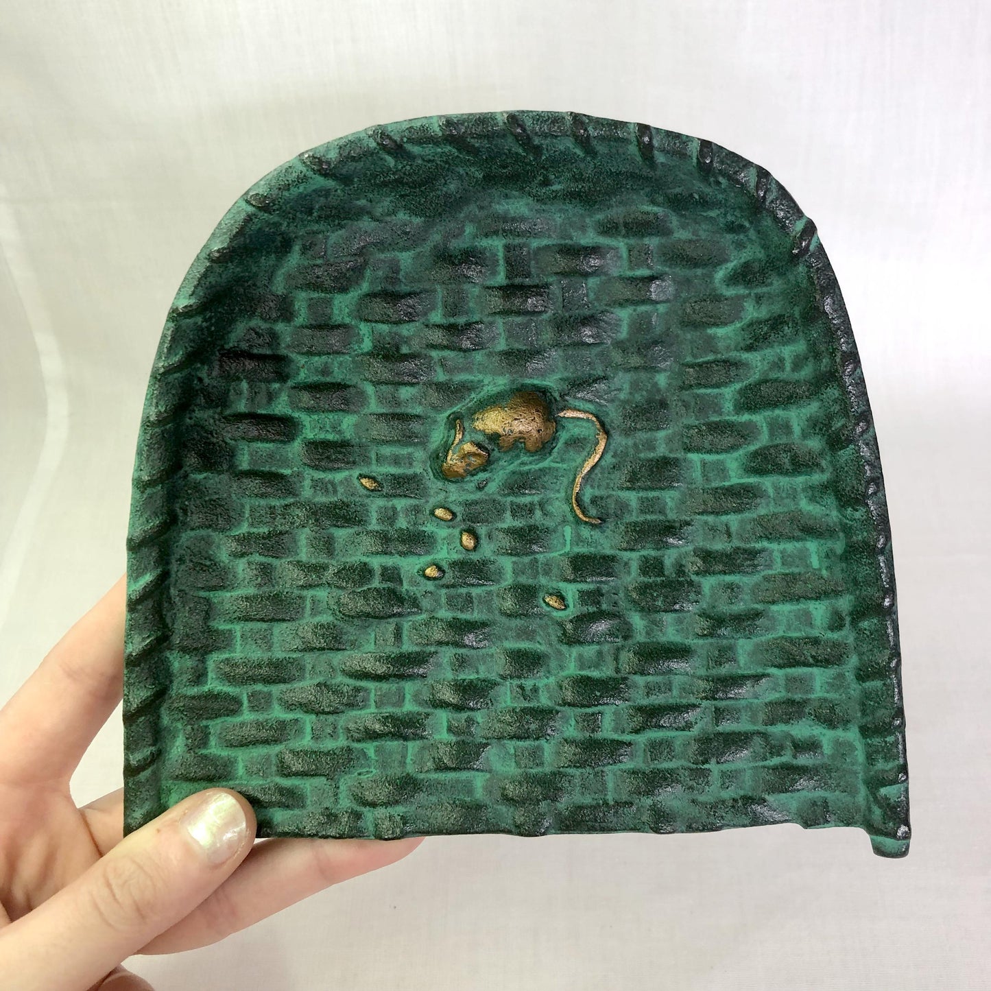 Japanese iron cast dish - mouse on a rice scoop