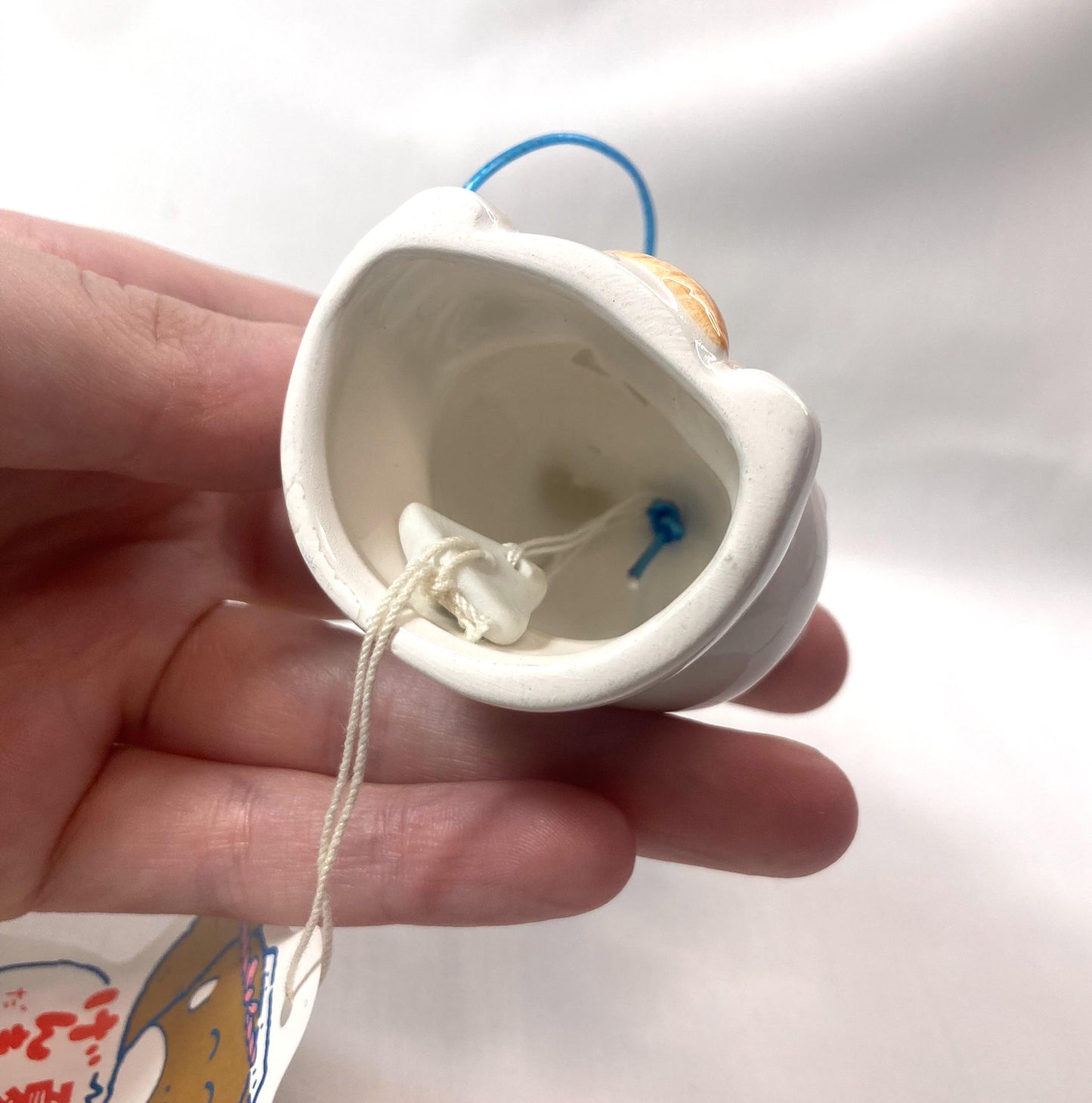 Bunny Wind Chime: Japanese Ceramic Fuurin with Pumpkin