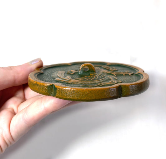 Japanese iron cast paperweight - phoenix