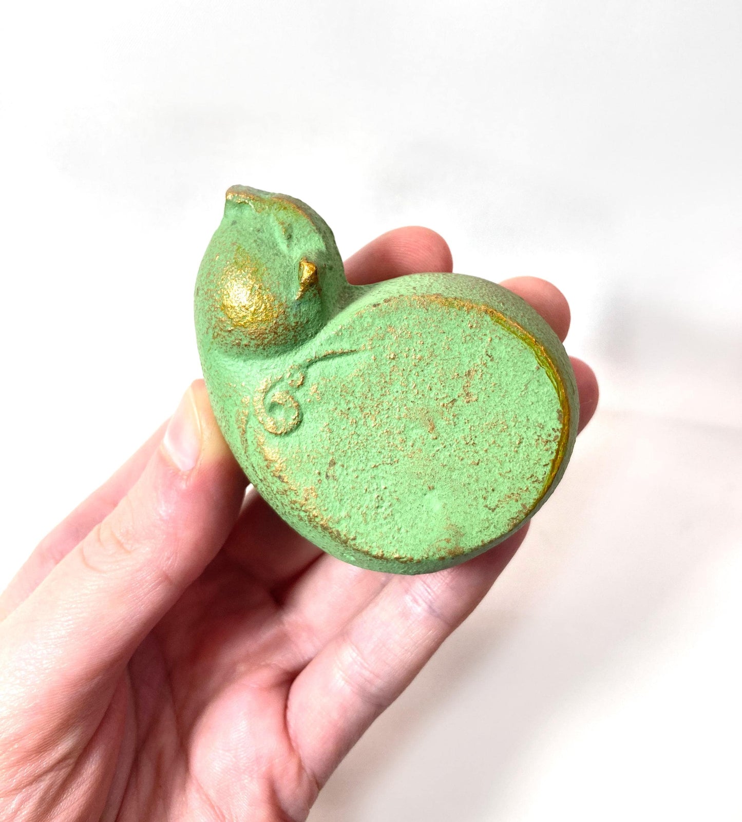 Vintage zodiac sign iron cast statuette - set of 2 sheep