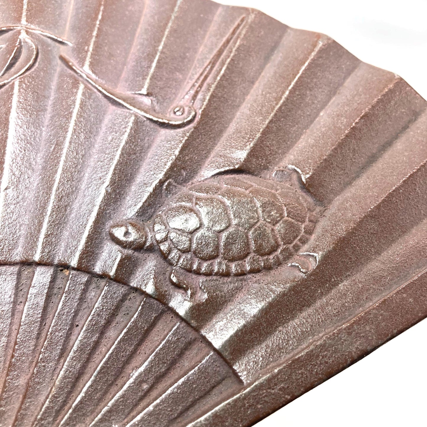 Japanese cast iron coaster / teapot holder / nabeoki - hand fan