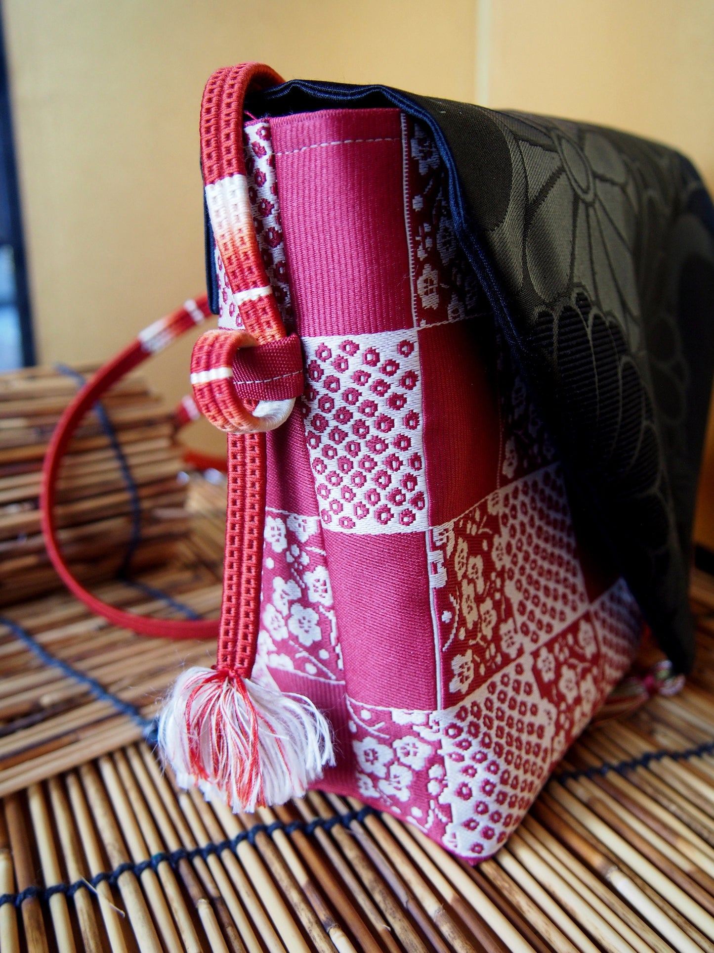 Upcycled kimono shoulder bag (mini)