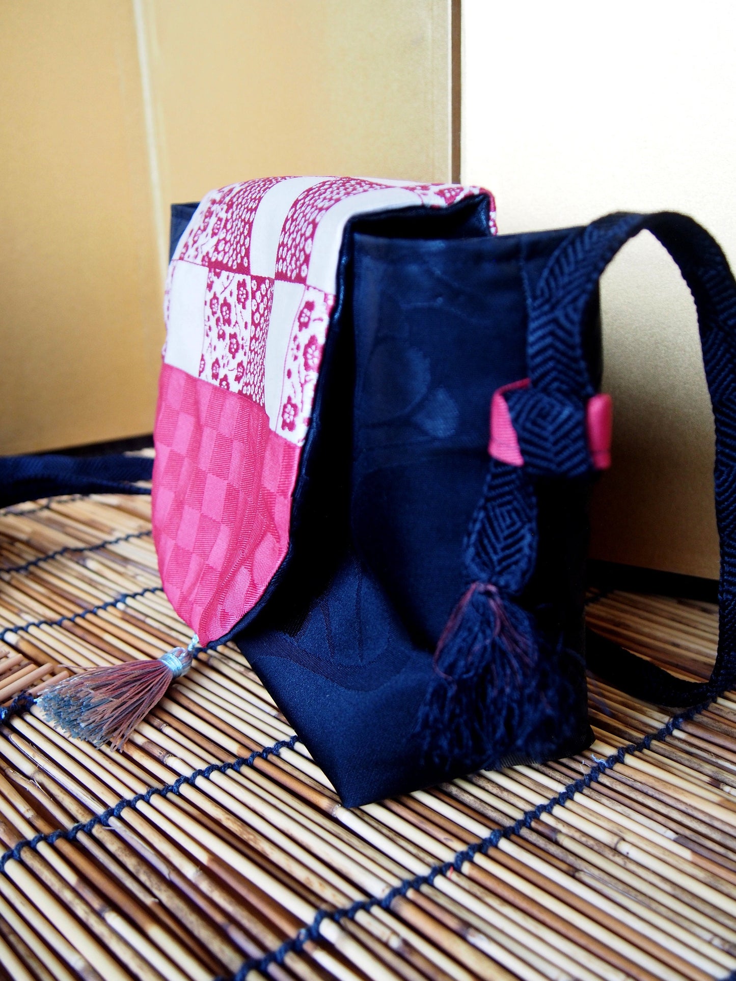 Upcycled kimono shoulder bag (mini)