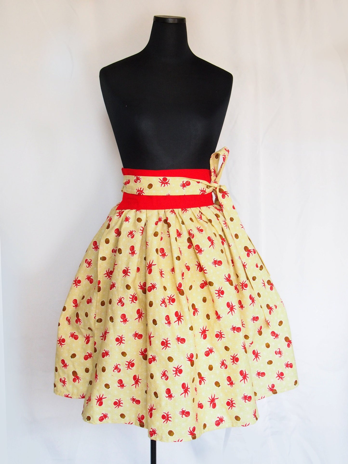 Octopus party - mini wrap cotton skirt