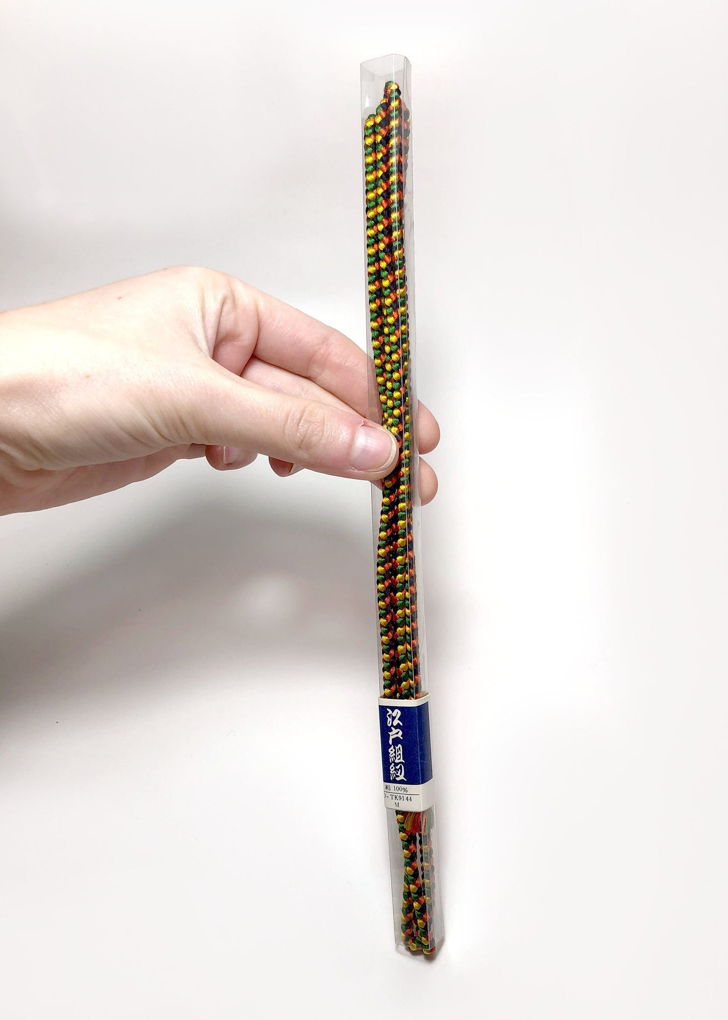 Vivid colorful silk obijime - thin belt with tassels