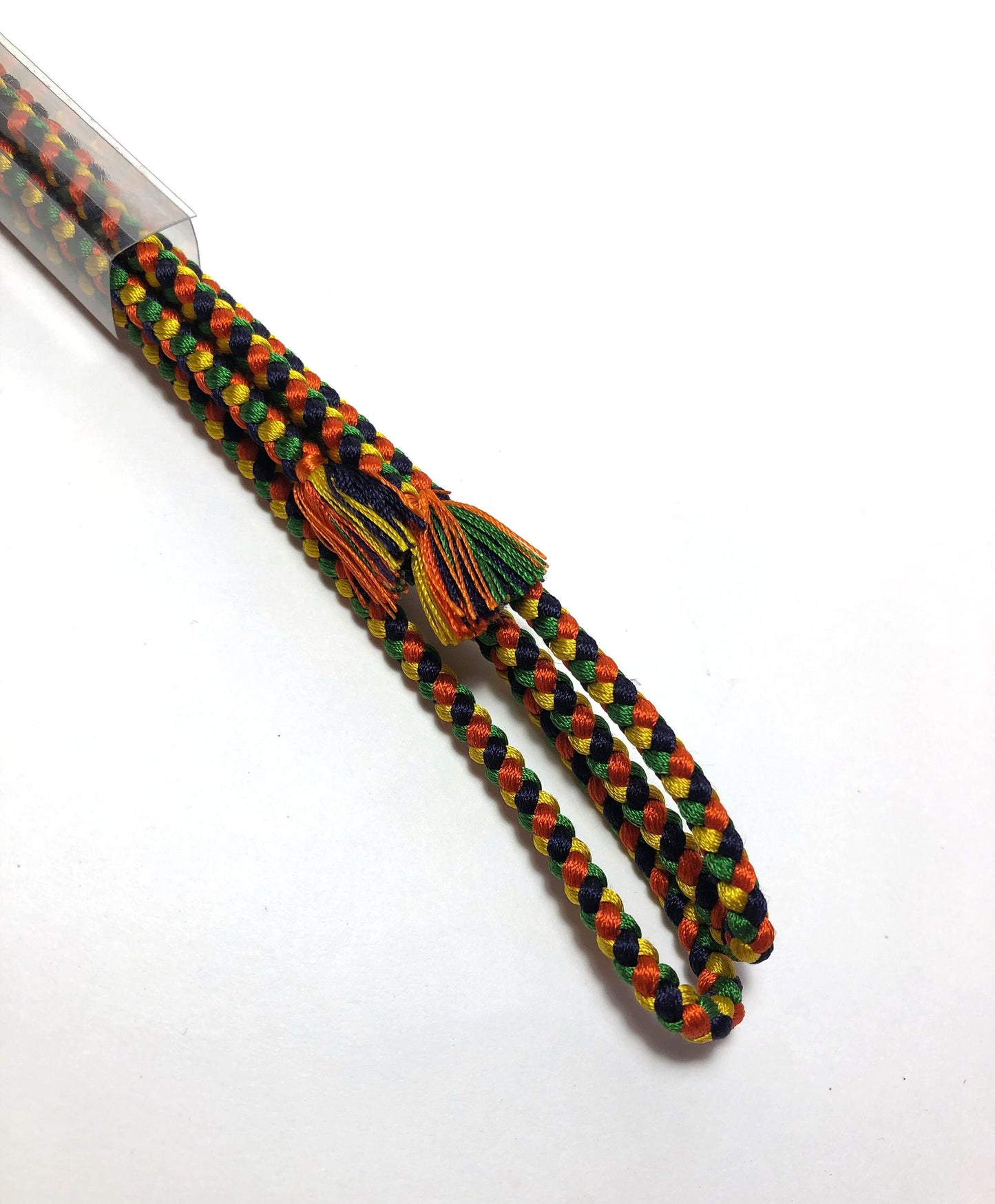 Vivid colorful silk obijime - thin belt with tassels