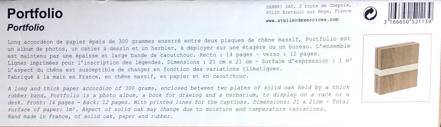 Wooden photo album / scrapbook Portfolio by Atelier d'Exercices