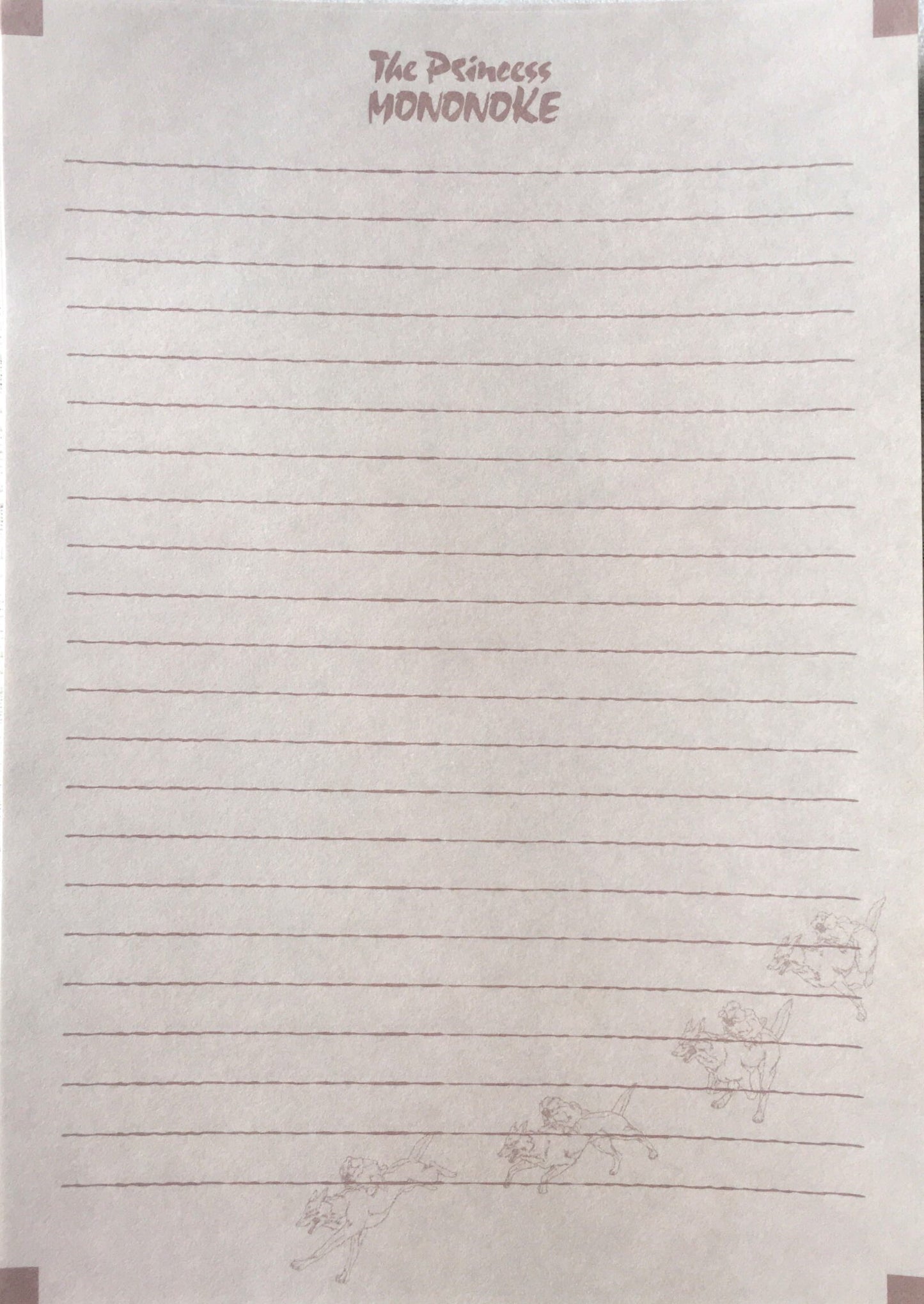 The Princess Mononoke letter set