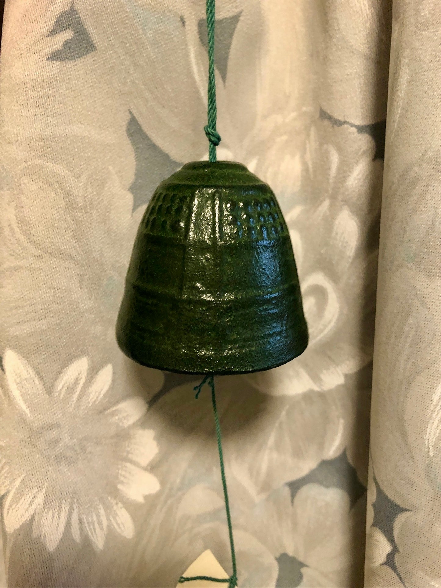 Cast-iron Wind Chime – dark green temple bell