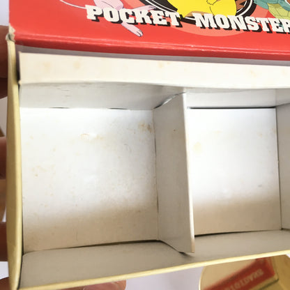 Vintage 1990s Pokemon Pikachu Glass Jar Pair Set w/Box Unused 2.2" 5.5cm