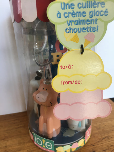 Set of 4 - Jolies Cute Brutes Ice Cream Spoons ~ Cow Polar Bear Pig Penguin ☆