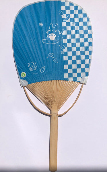 Studio Ghibli My Neighbor Totoro Oval Bamboo Fan "Totoro Playing Ocarina"