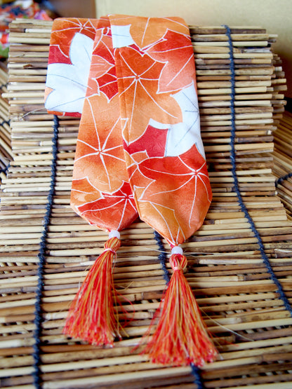 Silk kimono hair ribbon (short type)