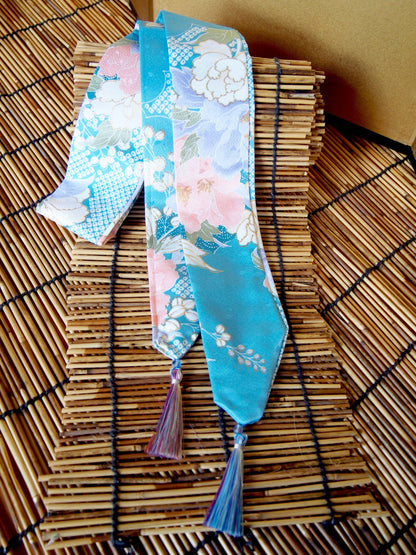 Silk kimono hair ribbon (short type)