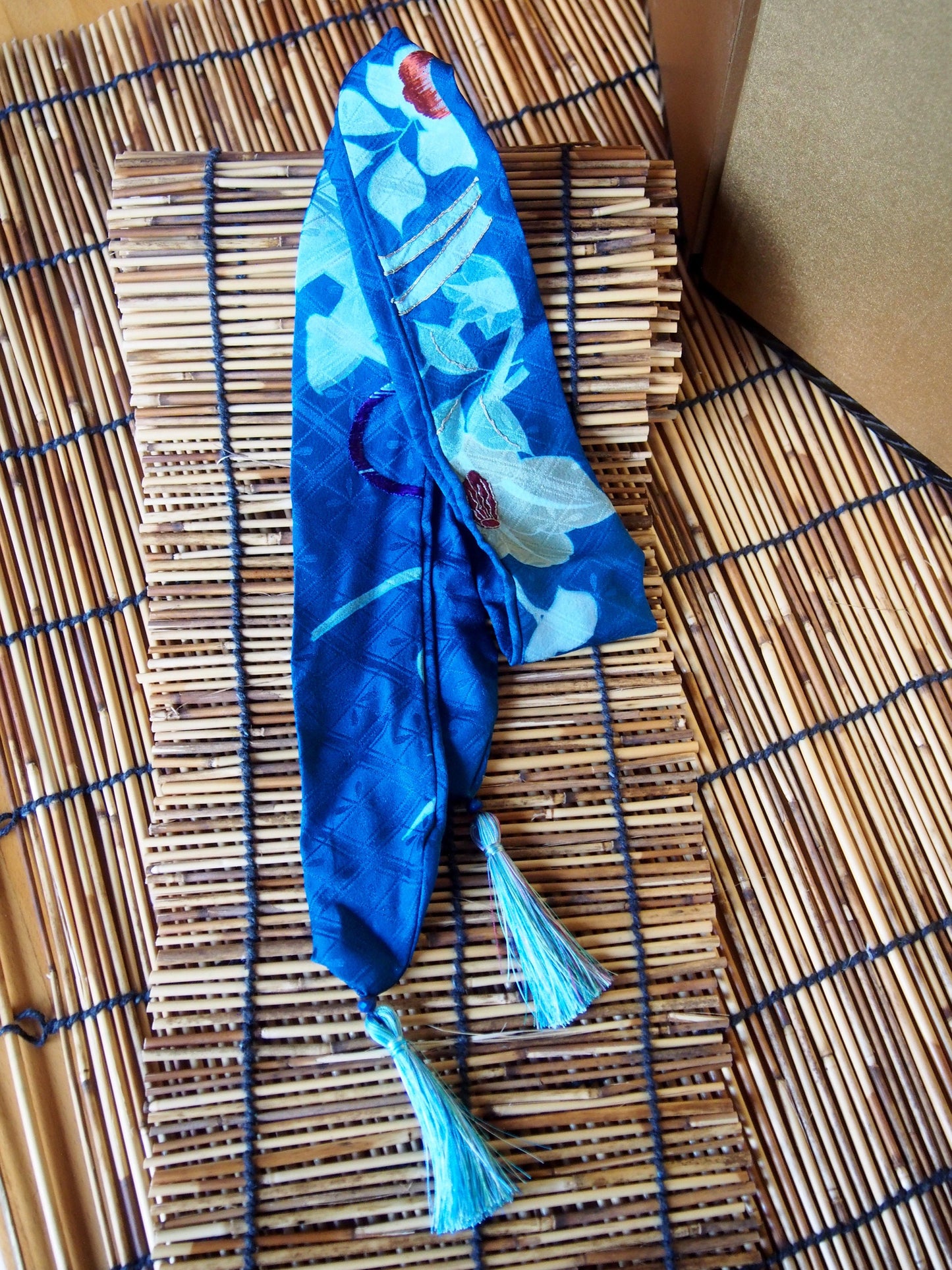 Silk kimono hair ribbon (short type)