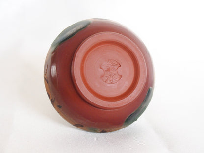 Mumyoi yaki single bud mini vase- wabi sabi pottery from Sado goldmines region