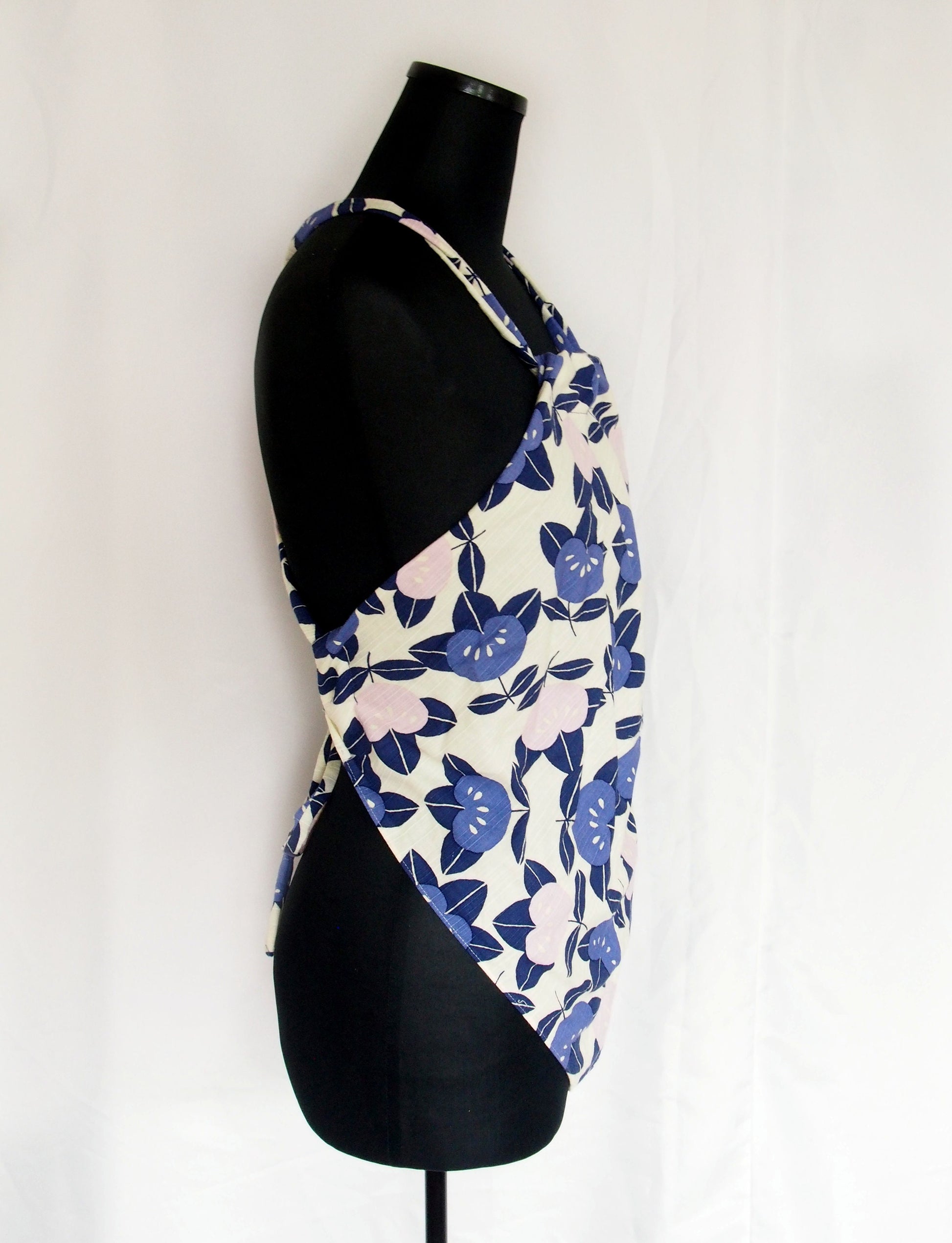 Prototype sale! Handmade Japanese furoshiki remake- cotton backless top