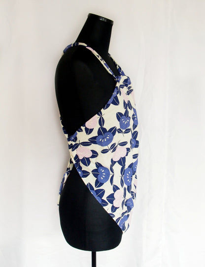 Prototype sale! Handmade Japanese furoshiki remake- cotton backless top
