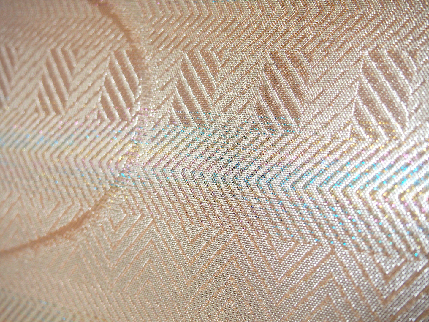 Vintage kimono handbag - textured golden with subtle rainbow accent