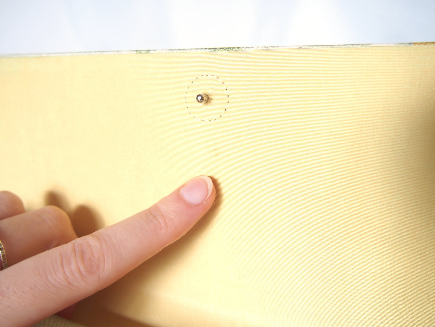 Vintage kimono clutch handbag - deep purple with handfan pattern