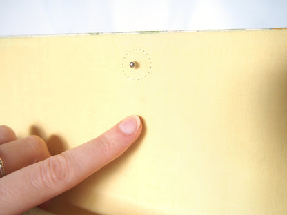 Vintage kimono clutch handbag - deep purple with handfan pattern