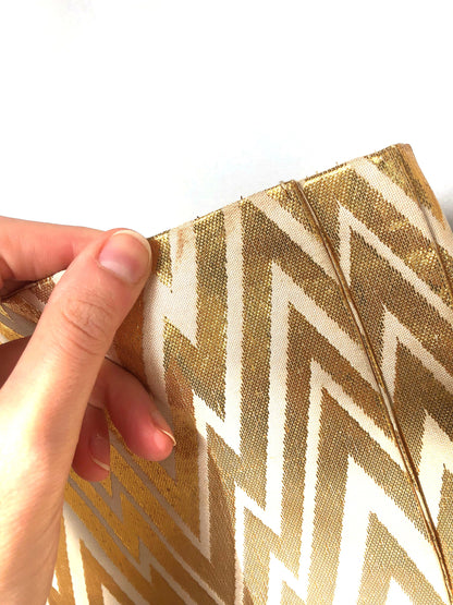 Unique hanhaba obi - golden zigzags