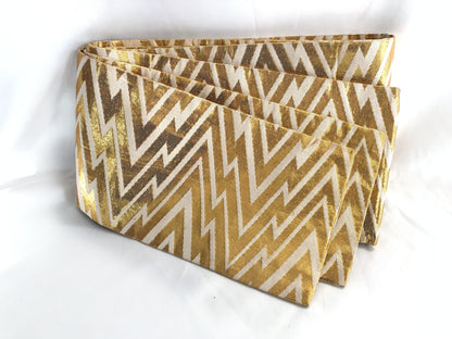Unique hanhaba obi - golden zigzags