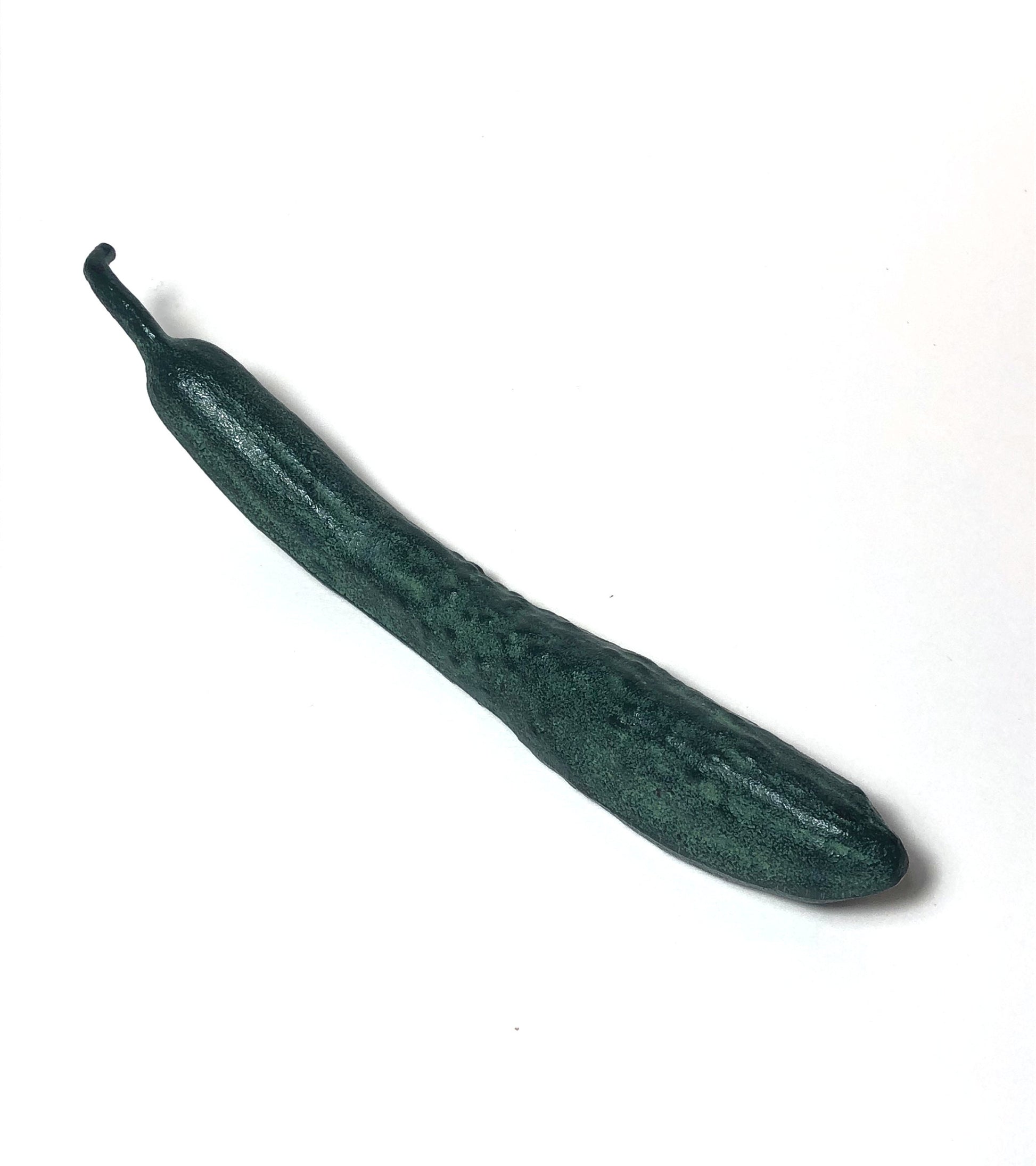 Japanese iron cast paperweight - cucumber
