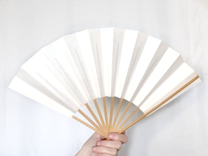 Decorative paper fan with a bamboo stand - different patterns available