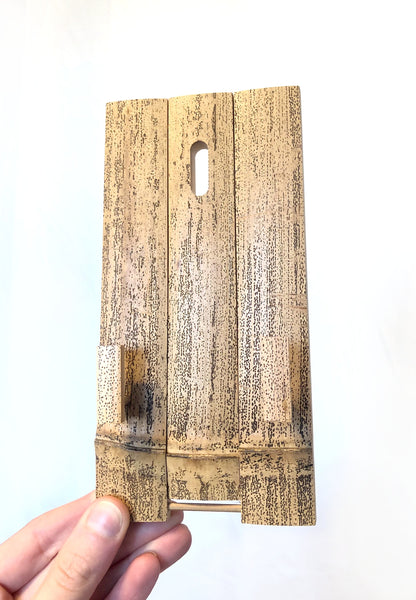 Decorative paper fan with a bamboo stand - different patterns available