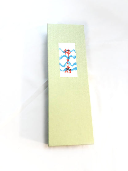 Decorative paper fan with a bamboo stand - different patterns available