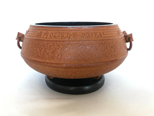 Japanese iron cast ash and ember holder - portable hearth