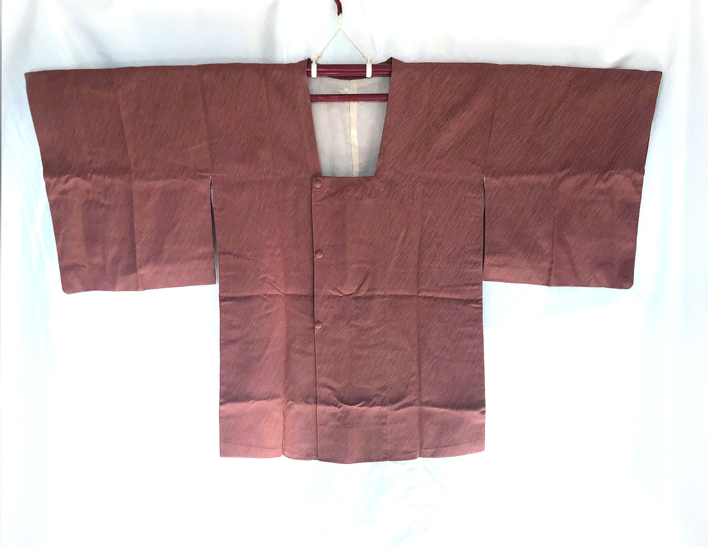 Traditional Japanese kimono coat - casual mauve taupe michiyuki