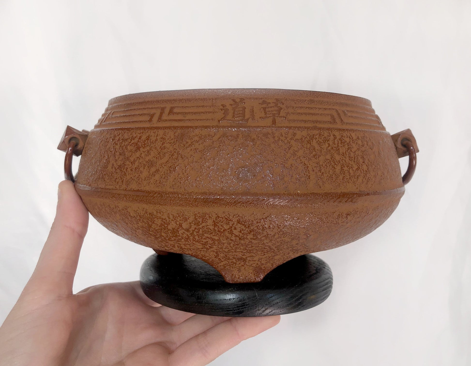 Japanese iron cast ash and ember holder - portable hearth