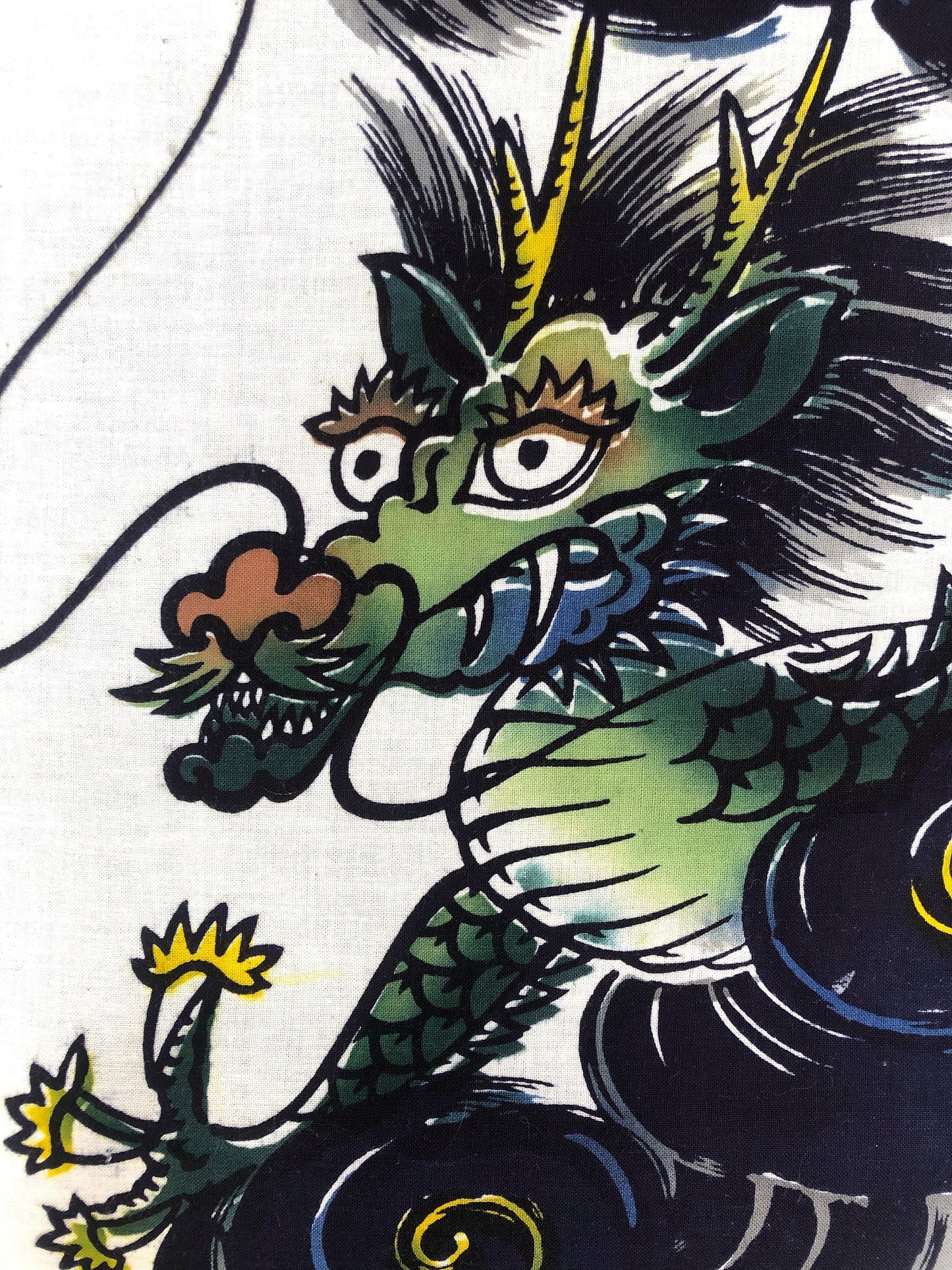 Unique handmade Japanese tapestry - kimono remake - year of the dragon