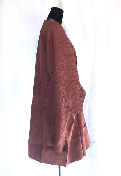 Traditional Japanese kimono coat - casual mauve taupe michiyuki
