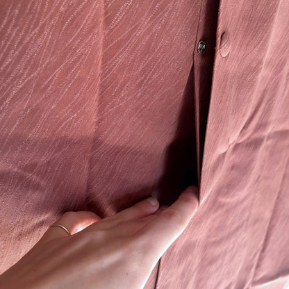 Traditional Japanese kimono coat - casual mauve taupe michiyuki