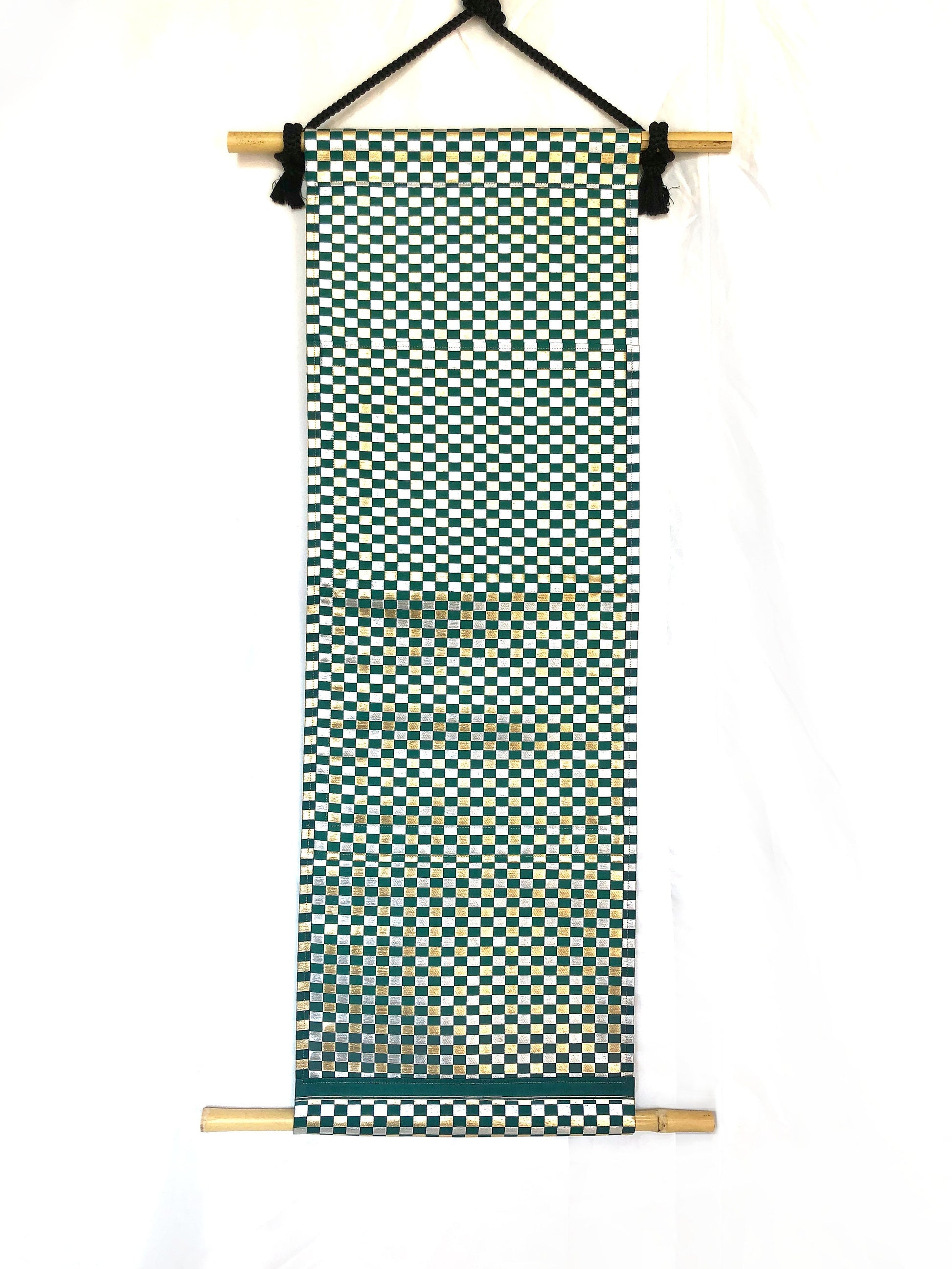 Unique handmade Japanese tapestry - kimono and obi remake - year of the dragon